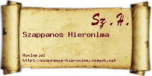 Szappanos Hieronima névjegykártya